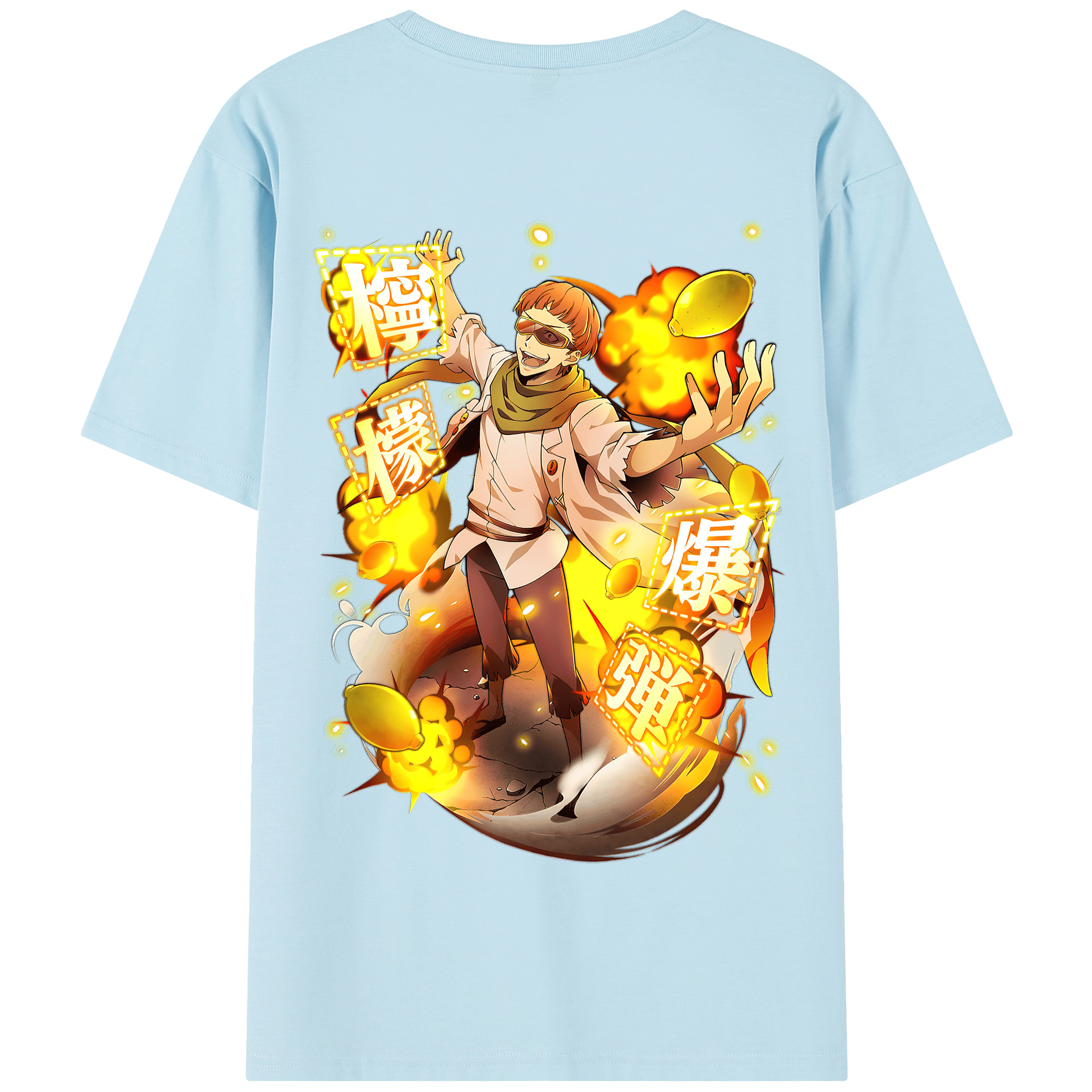 （画像用） 文豪ストレイドッグス Bungo Stray Dogs 綿100％半袖Tシャツ（背面プリント）